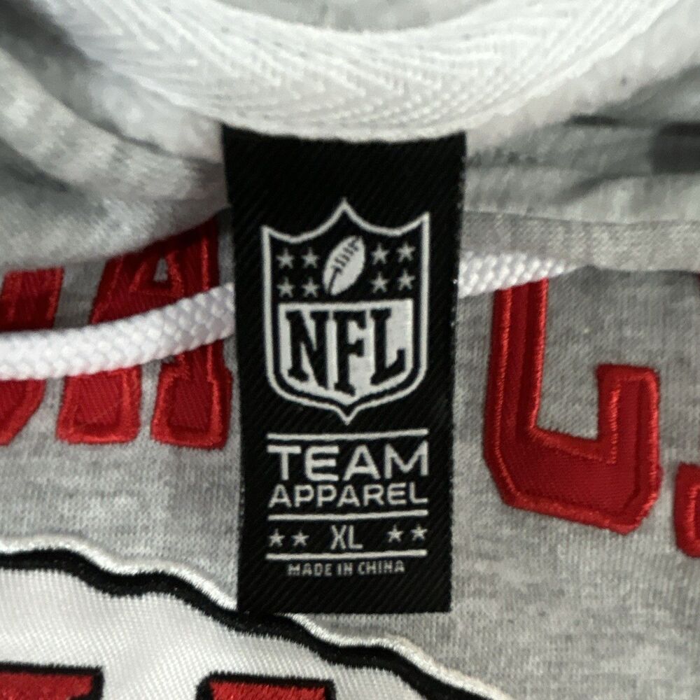 NFL Team Apparel Kansas City Chiefs Gray Pullover Hoodie Sweatshirt XL - Picture 5 of 11